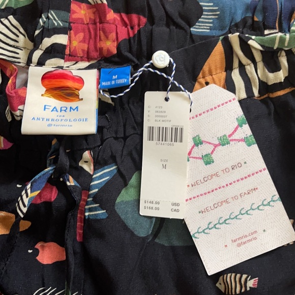 🆕  Anthropologie Farm Rio Sealife Drawstring Pants - Picture 3 of 13